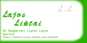 lajos liptai business card